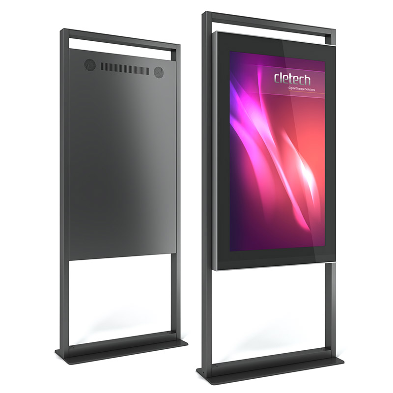 C05 Tek Taraflı Digital Signage İç Mekan Totem Kabini - Cletech