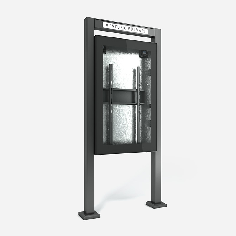M5C Single Sided Digital Signage Outdoor Totem Enclosure
