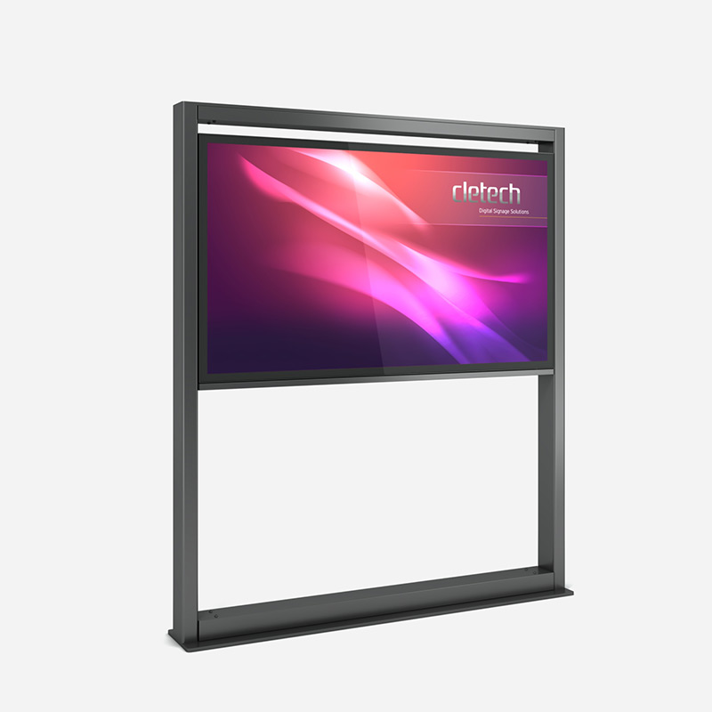 T1 Single Sided Digital Signage Outdoor Totem Enclosure