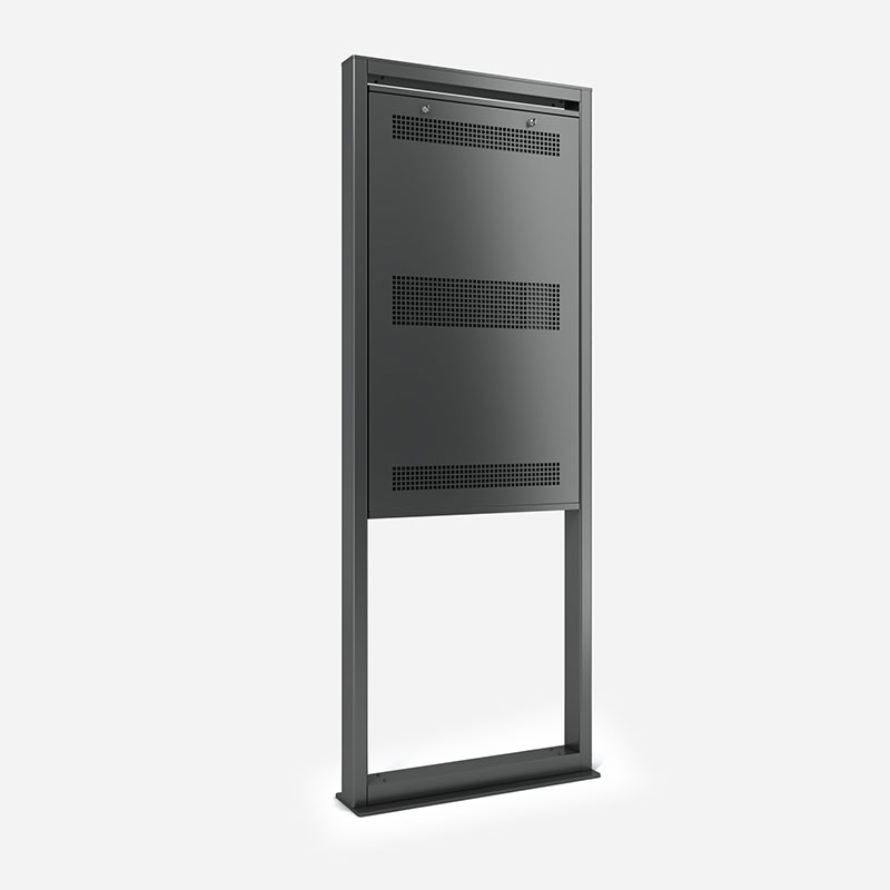 T1 Single Sided Digital Signage Outdoor Totem Enclosure