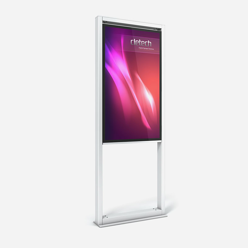 T1 Single Sided Digital Signage Outdoor Totem Enclosure